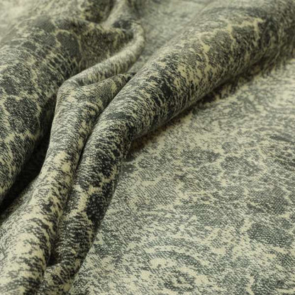 Traditional Damask Medallion Pattern Velvet Material Beige Grey Upholstery Fabric JO-1076 - Roman Blinds