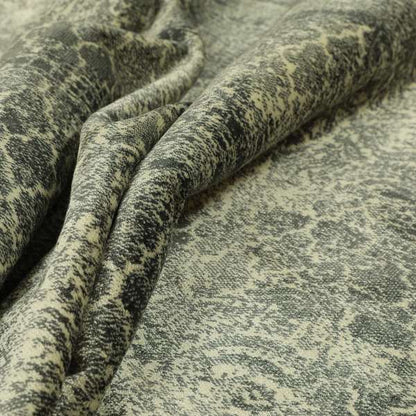 Traditional Damask Medallion Pattern Velvet Material Beige Grey Upholstery Fabric JO-1076