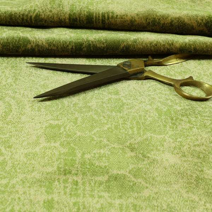 Traditional Damask Medallion Pattern Velvet Material Beige Green Upholstery Fabric JO-1077