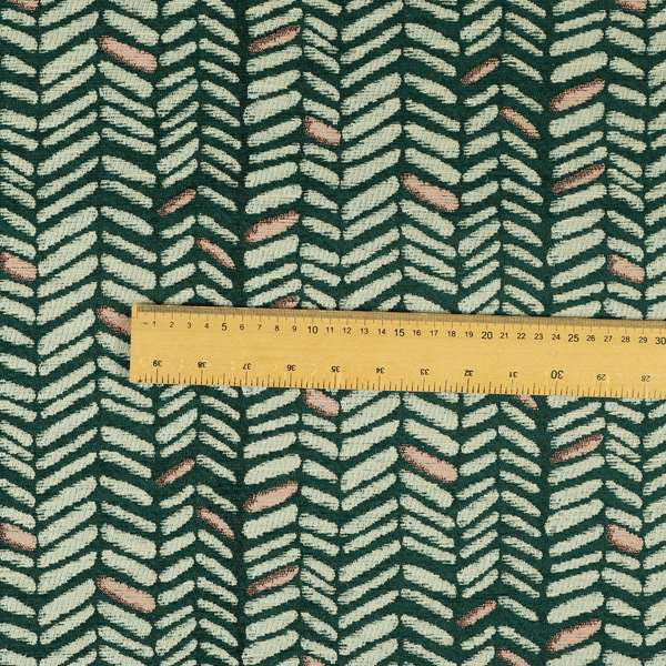 Pink Teal Colour Small Pattern Soft Chenille Upholstery Fabric JO-1087 - Made To Measure Curtains