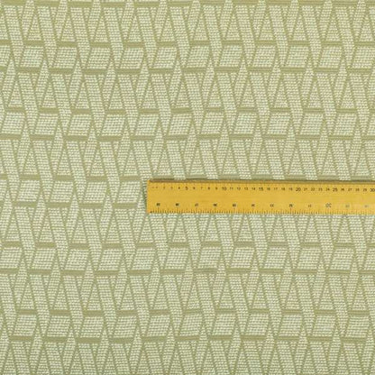 Cream Gold Colour Textured Geometric Pattern Soft Chenille Upholstery Fabric JO-1088 - Made To Measure Curtains