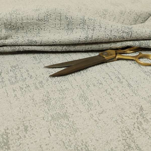 Abstract Effect Semi Plain Pattern In Grey Colour Chenille Upholstery Fabric JO-1091 - Roman Blinds