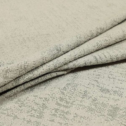 Abstract Effect Semi Plain Pattern In Grey Colour Chenille Upholstery Fabric JO-1091 - Roman Blinds