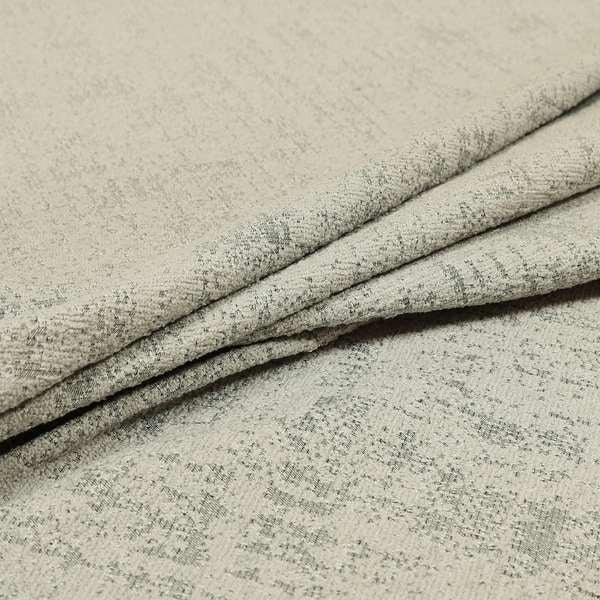 Abstract Effect Semi Plain Pattern In Grey Colour Chenille Upholstery Fabric JO-1091 - Handmade Cushions