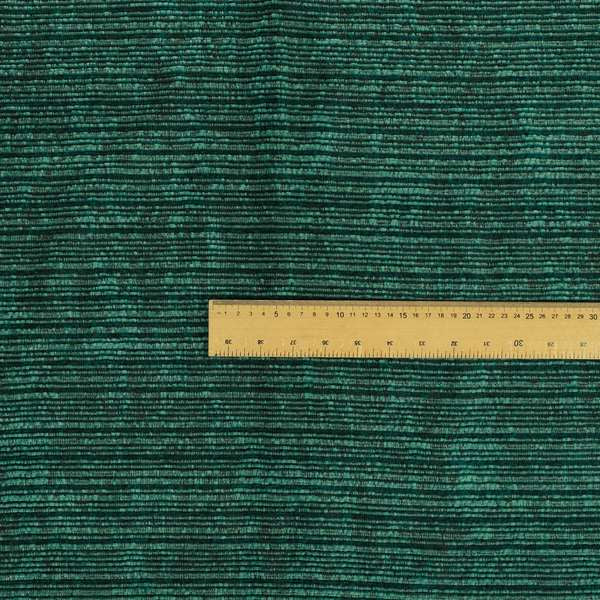 Striped Semi Plain Chenille Blue Teal Colour Upholstery Fabric JO-1097 - Made To Measure Curtains