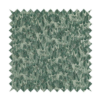 Shine Tone Teal Silver Colour Uniformed Leaf Pattern Chenille Furnishing Upholstery Fabric JO-1100 - Roman Blinds