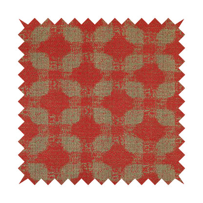 Red Pink Colour Medallion Pattern Chenille Upholstery Fabric JO-1111 - Handmade Cushions