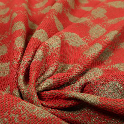 Red Pink Colour Medallion Pattern Chenille Upholstery Fabric JO-1111 - Made To Measure Curtains