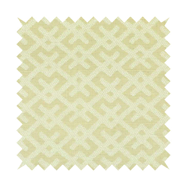 Cream Beige Colour Modern Pattern Soft Chenille Upholstery Fabric JO-1113