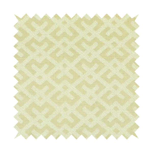 Cream Beige Colour Modern Pattern Soft Chenille Upholstery Fabric JO-1113 - Made To Measure Curtains