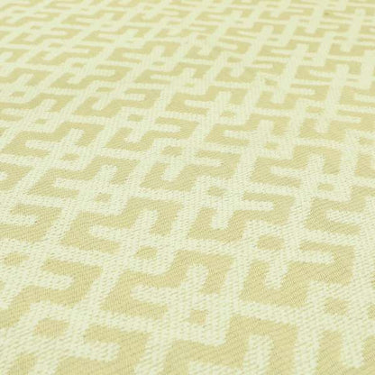Cream Beige Colour Modern Pattern Soft Chenille Upholstery Fabric JO-1113 - Roman Blinds