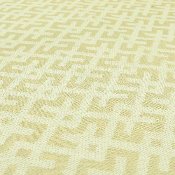 Cream Beige Colour Modern Pattern Soft Chenille Upholstery Fabric JO-1113 - Made To Measure Curtains