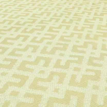 Cream Beige Colour Modern Pattern Soft Chenille Upholstery Fabric JO-1113 - Made To Measure Curtains