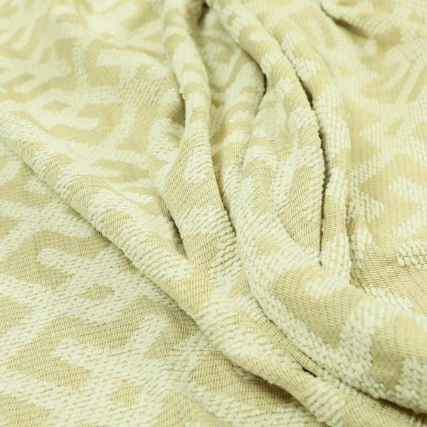 Cream Beige Colour Modern Pattern Soft Chenille Upholstery Fabric JO-1113 - Handmade Cushions