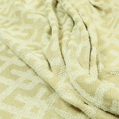 Cream Beige Colour Modern Pattern Soft Chenille Upholstery Fabric JO-1113 - Made To Measure Curtains