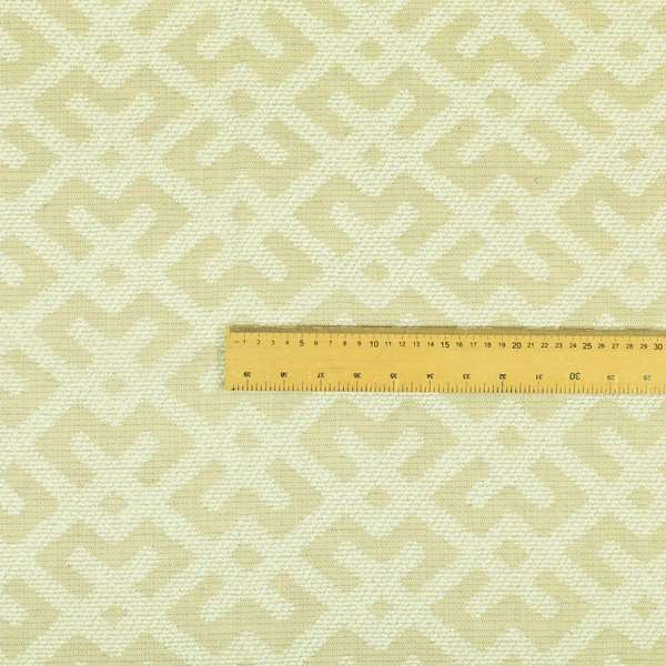 Cream Beige Colour Modern Pattern Soft Chenille Upholstery Fabric JO-1113 - Made To Measure Curtains