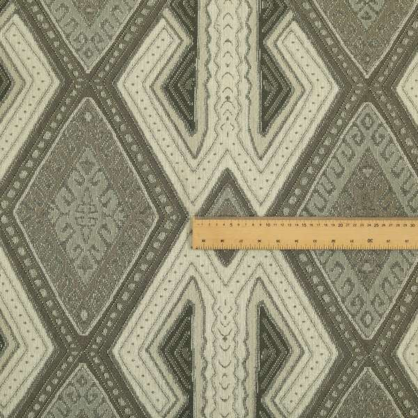 Grey Beige Colour Kilim Aztec Geometric Design Soft Chenille Upholstery Fabric JO-112 - Handmade Cushions