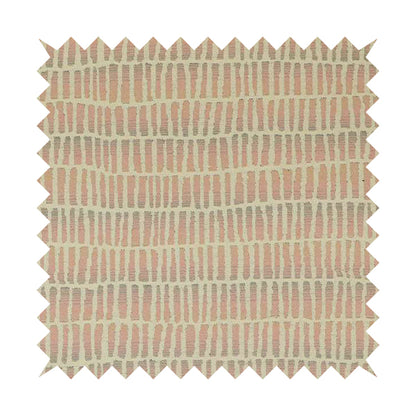 Decorative Small Uniform Pink Cream Colour Pattern Chenille Jacquard Fabric JO-1120 - Roman Blinds