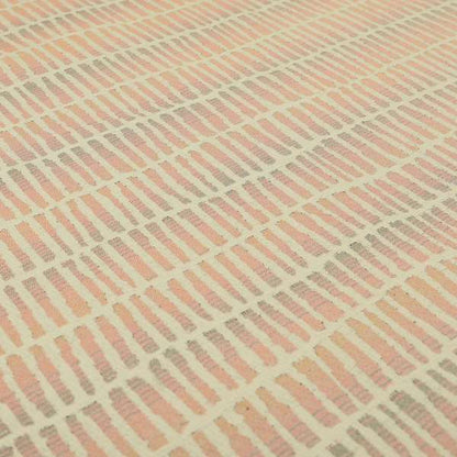 Decorative Small Uniform Pink Cream Colour Pattern Chenille Jacquard Fabric JO-1120 - Handmade Cushions