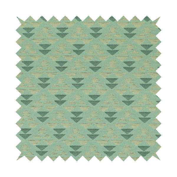 Arrow Geometric Blue White Colour Chenille Upholstery Fabric JO-1123 - Roman Blinds