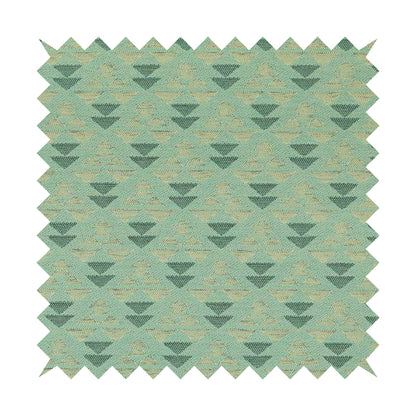 Arrow Geometric Blue White Colour Chenille Upholstery Fabric JO-1123