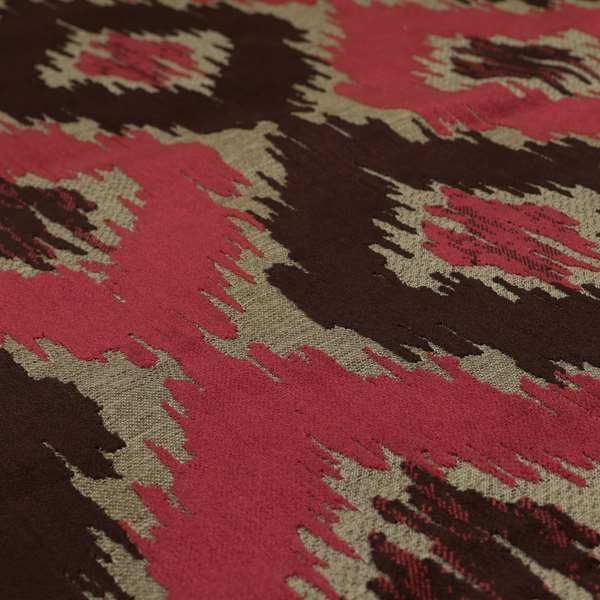 Tribal Pattern Damask Pattern Cut Velvet Material Purple Pink Colour Upholstery Fabric JO-1129 - Roman Blinds