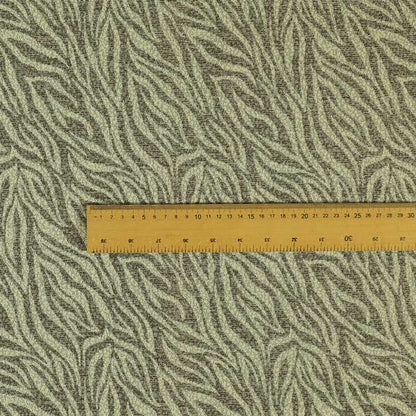 Striped Inspired Pattern Chenille Material Brown Cream Colour Upholstery Fabric JO-1135 - Roman Blinds