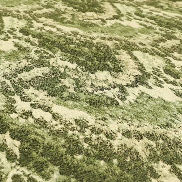 Camouflage Inspired Pattern Chenille Material Beige Green Upholstery Fabric JO-1136