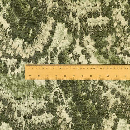 Camouflage Inspired Pattern Chenille Material Beige Green Upholstery Fabric JO-1136 - Roman Blinds