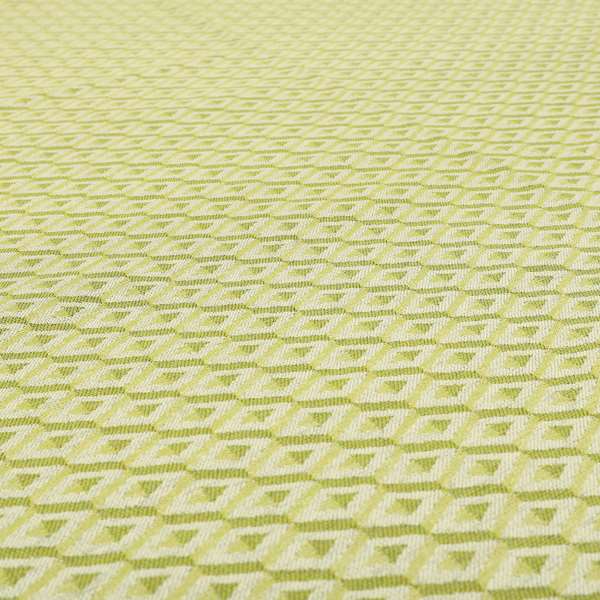 3D Geometric Pattern Green White Colour Soft Chenille Upholstery Fabric JO-1137 - Handmade Cushions
