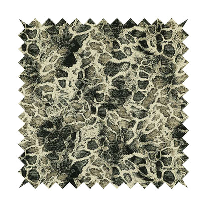 Old Stone Effect Pattern Black Beige Colour Soft Chenille Upholstery Fabric JO-1141 - Made To Measure Curtains