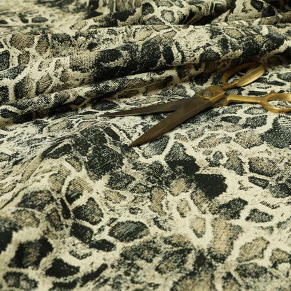 Old Stone Effect Pattern Black Beige Colour Soft Chenille Upholstery Fabric JO-1141 - Handmade Cushions