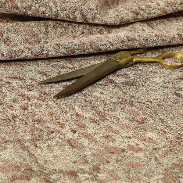 Abstract Pattern Pink Shine Effect Colour Chenille Upholstery Fabric JO-1142 - Made To Measure Curtains