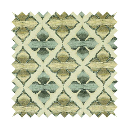 Spade Theme Faded Geometric Pattern In Grey Yellow Colour Chenille Upholstery Fabric JO-1144 - Made To Measure Curtains