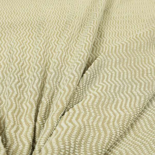 Cream Gold Colour Textured Vertical Striped Pattern Soft Chenille Upholstery Fabric JO-1147 - Roman Blinds