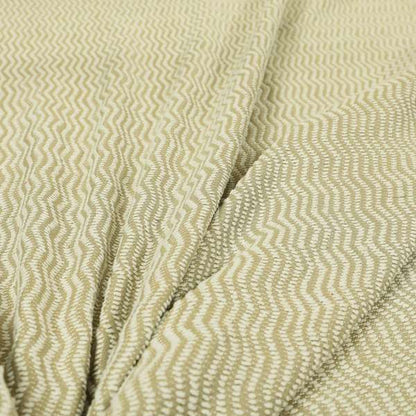 Cream Gold Colour Textured Vertical Striped Pattern Soft Chenille Upholstery Fabric JO-1147 - Made To Measure Curtains