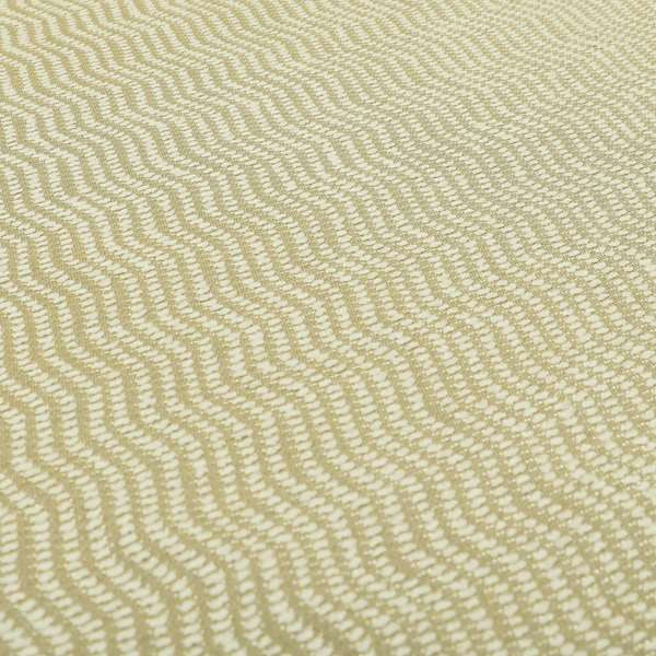 Cream Gold Colour Textured Vertical Striped Pattern Soft Chenille Upholstery Fabric JO-1147 - Roman Blinds