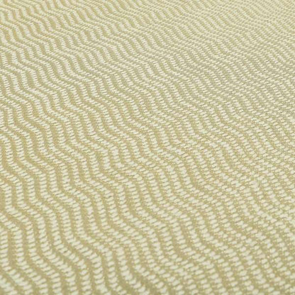 Cream Gold Colour Textured Vertical Striped Pattern Soft Chenille Upholstery Fabric JO-1147