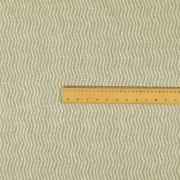 Cream Gold Colour Textured Vertical Striped Pattern Soft Chenille Upholstery Fabric JO-1147