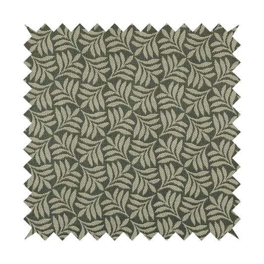 Grey Coloured Leaf Sprout Open Pattern Chenille Furnishing Upholstery Fabric JO-1150