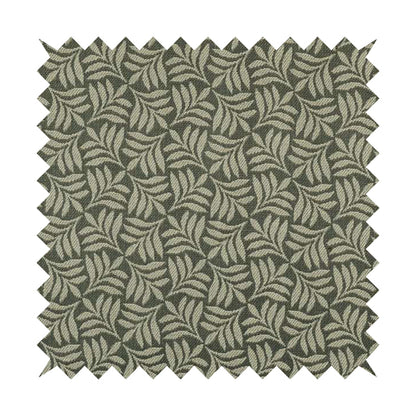 Grey Coloured Leaf Sprout Open Pattern Chenille Furnishing Upholstery Fabric JO-1150 - Made To Measure Curtains