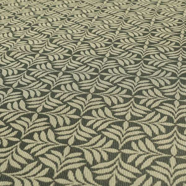 Grey Coloured Leaf Sprout Open Pattern Chenille Furnishing Upholstery Fabric JO-1150 - Roman Blinds