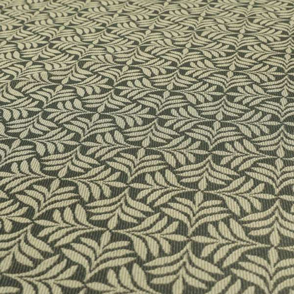 Grey Coloured Leaf Sprout Open Pattern Chenille Furnishing Upholstery Fabric JO-1150 - Made To Measure Curtains