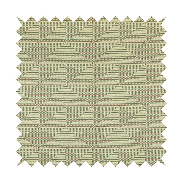 3D Effect Triangle Pattern Cream Grey Pink Colour Furnishing Upholstery Fabric JO-1159 - Roman Blinds