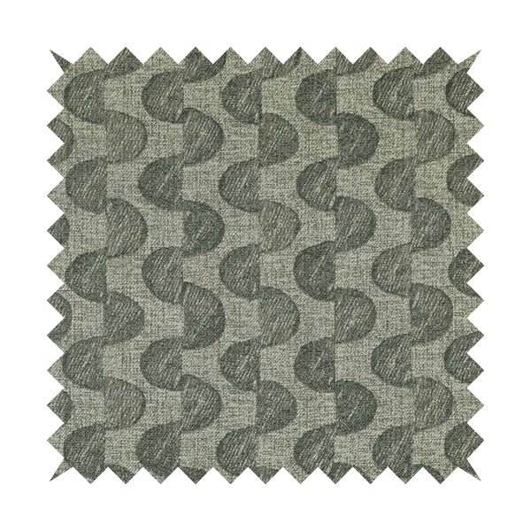 Grey Brown Coloured Vertical Stripe Pattern Chenille Furnishing Upholstery Fabric JO-1161 - Roman Blinds