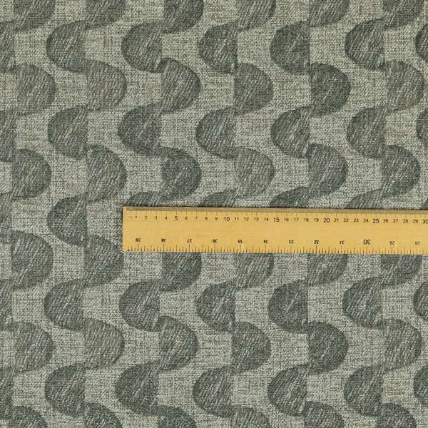 Grey Brown Coloured Vertical Stripe Pattern Chenille Furnishing Upholstery Fabric JO-1161 - Roman Blinds