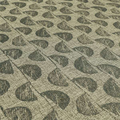 Grey Brown Coloured Vertical Pattern Chenille Furnishing Upholstery Fabric JO-1162