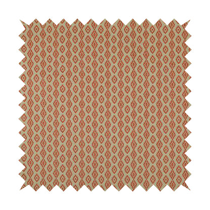 Red Beige Colour Striped Uniformed Pattern Chenille Upholstery Fabric JO-1168 - Made To Measure Curtains