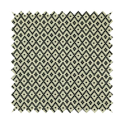 Uniform Theme Pattern Black Beige Colour Soft Chenille Furnishing Fabric JO-1170 - Roman Blinds