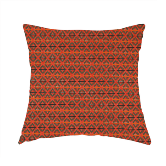 Red Grey Purple Orange Colour Medallion Uniformed Pattern Upholstery Fabric JO-1171 - Handmade Cushions